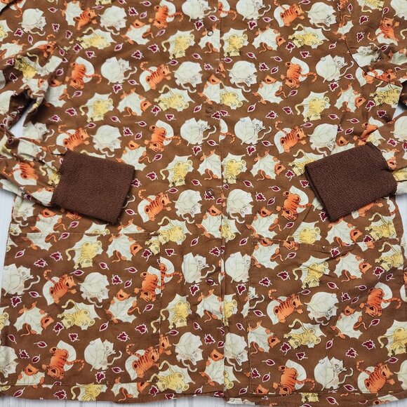 Nurse Scrub Cotton Crest Nurse Scrub Top Jacket Fall Kitty Cat Size XS - Picture 8 of 8